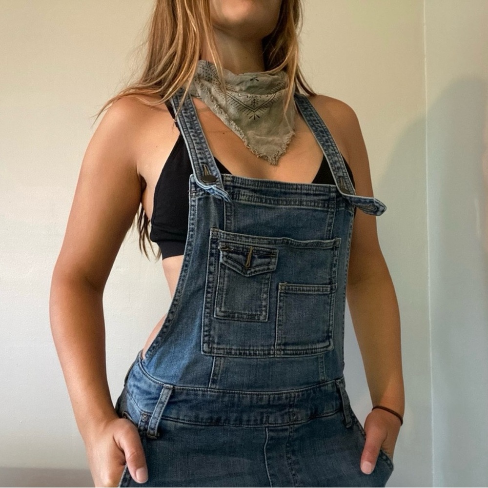 Free People Blue Denim Overalls - Picture 6 of 10